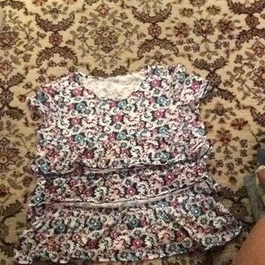floral top with flowers